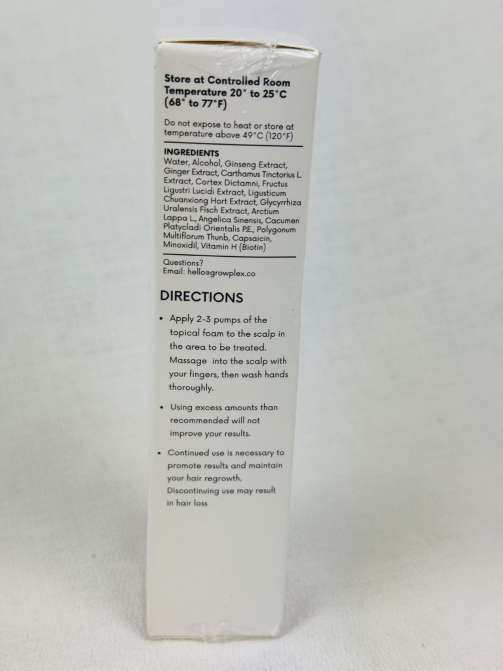 GROWPLEX Vitafoam 5% Minoxidil Foam for Hair Regrowth - 2 fl oz *NEW SEALED* - Picture 8 of 8